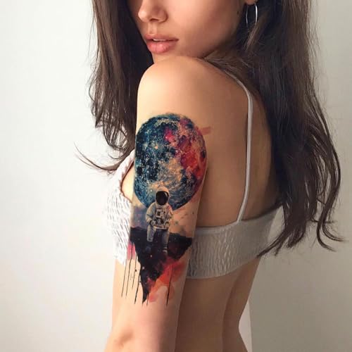 Watercolor Temporary Tattoos – Animals & Space | 3-5 Days