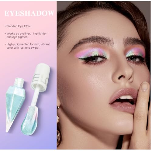 5-Color Liquid Glitter Eyeshadow Set - Long-Lasting Waterproof