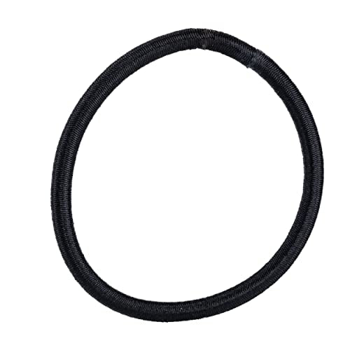 Elastic Hair Ties for All Hair Types - No Damage, Strong Hold, Black 4mm, 32 Pack - Variation of Black / 32 Count