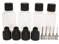 Henna Applicator Bottle Set - 4 Bottles & 5 Stainless Steel Tips