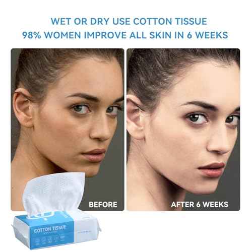 Disposable Face Towel,ISHOWBEST 60 Count Clean Face Towels, Biodegradable Cotton Towelettes Disposable for Sensitive Skin, Skin Care, Makeup Remover, Facial Cleansing Wipe, 1 Pack