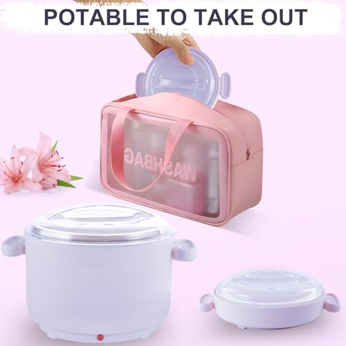 Wax Warmer for Hair Removal, 16.9oz Portable Electric Wax Heater Machine for Hard and Soft Wax Beads, Fast Heating for Home Gentle, Salon Warmer for Braizlian Waxing, Body, Bikini, Eyebrow, Purple