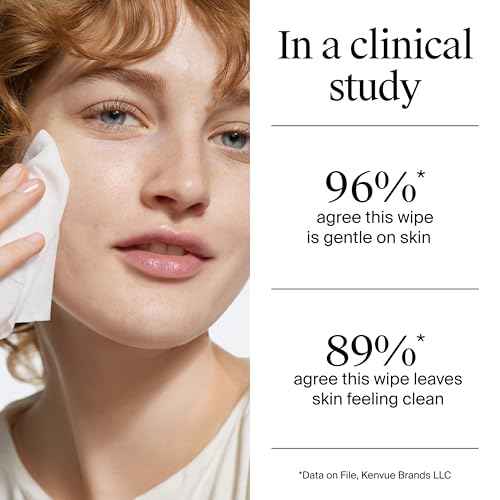 Neutrogena Gentle Facial Cleansing Wipes, Ultra-Soft Micellar Cleansing Wipes for Effortless Cleansing Made Gentle, Fragrance Free Face Wipes for Sensitive Skin, Hypoallergenic, 25 ct