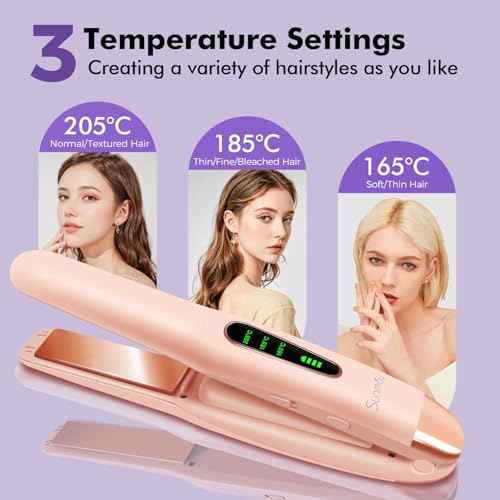 SUNMAY Cordless Hair Straightener Titanium Portable Travel Flat Iron USB-C