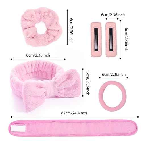 Spa Gift Set: Bubble Headband, Face Wash Headband, Skin Care Wristbands for Ladies and Women