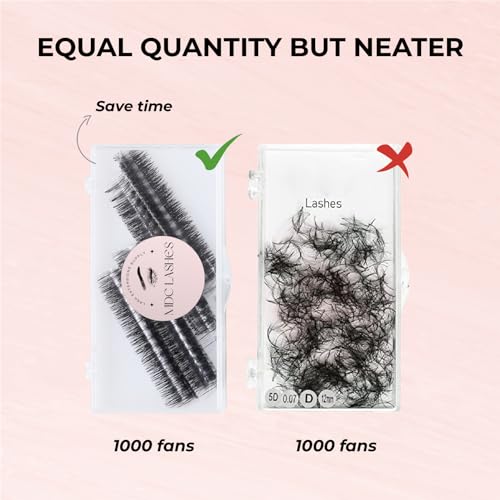 Premade Volume Eyelash Fans 7D 0.07 CC Curl 12mm