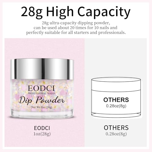 Heart-Shaped Pink Glitter Nail Dip Powder - 1 oz Quick Dry Manicure