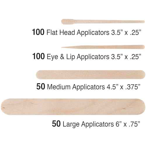 ForPro Premium Wood Stick 300 Pcs Kit, Non-Sterile, Assorted Hair Removal Waxing Applicators for Face & Body, 300-Count