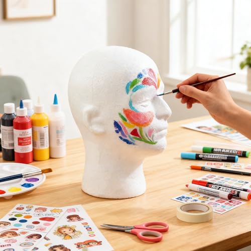 Male Foam Mannequin Head for Wigs & Hats Display