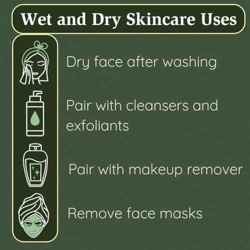 Clean Facial Towels for Sensitive Skin, 100% USDA Biobased Face Towels, 50 Count, Ultra Soft, Makeup Remover Dry Wipes, Viscose