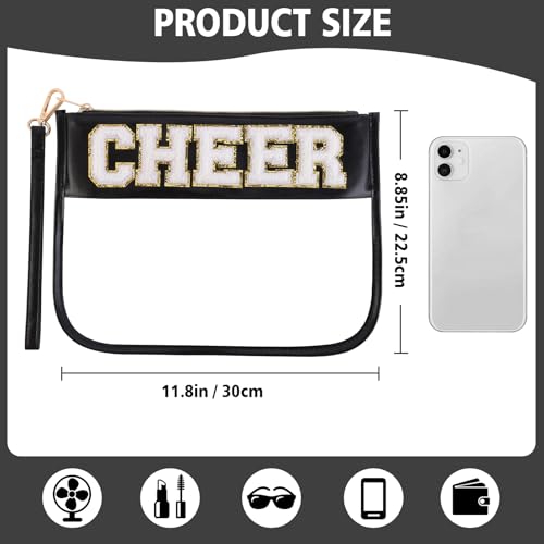 Cheerleader Makeup Bag with Chenille Letters - 12 Colors