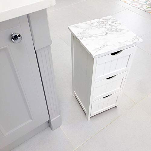 practicalWs Glossy Marble Wall Paper Granite White/Grey Kitchen Countertop Cabinet Furniture Refurbishment Thick Removable Wallpaper Peel and Stick Vinyl Roll Easy to Use 11.8"x78.7"