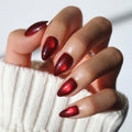 Glamnetic Frosted Cranberry Press-On Nails - Short Almond Kit
