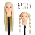 80% Human Hair Mannequin Head Blonde #613 - 26-28 Inches
