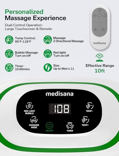 Medisana Collapsible Foot Spa Bath with Massage & Temperature Control