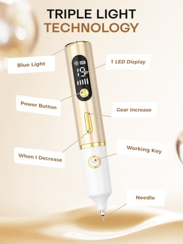 Skin Tag Remover Pen - 19 Intensity Levels & LED Light
