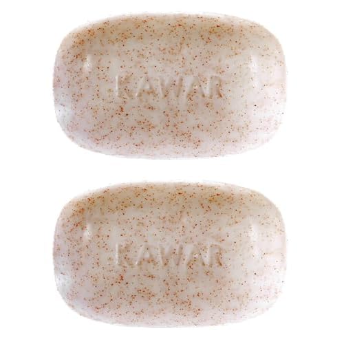 KAWAR Dead Sea Exfoliating Soap with Dead Sea Sand - Salicylic Acid, Magnesium Chloride, Shea Butter, Olive Oil & Tea Tree - Vegan Soap Bar for Men & Women, 4.2 oz (Pack of 2)