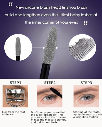 5D Gray Mascara - Waterproof, Long-Lasting Volumizing