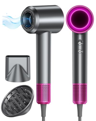 High-Speed Ionic Hair Dryer with Diffuser - Fast Dry & Shine Enhancing