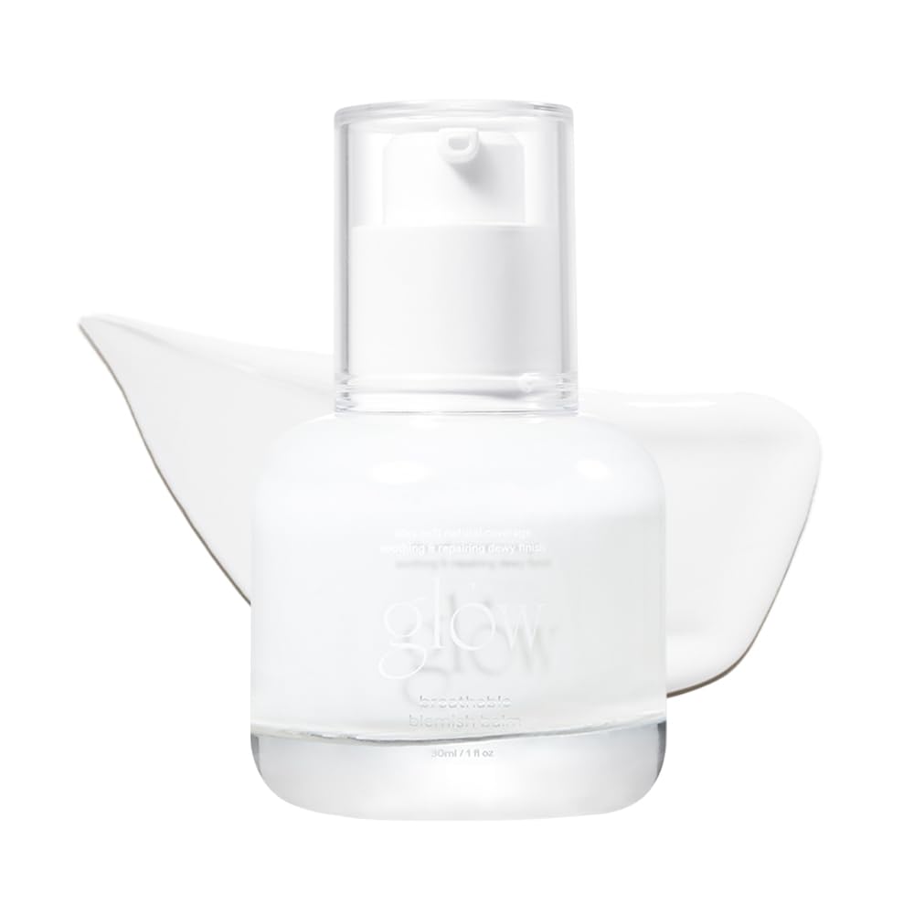 glow breathable blemish balm #white | light-coverage bb cream & tinted moisturizer | skincare-like finish with green tea leaf water infusion | healthy radiant glow | non-comedogenic | 1 fl oz