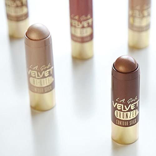 L.A. Girl Velvet Contour Stick Crushed Berry, Pack of 2