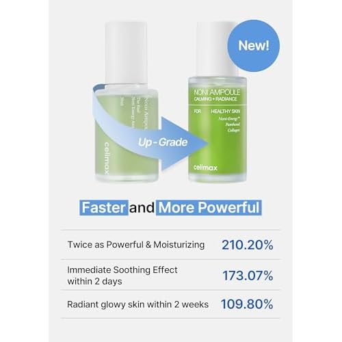 celimax Noni Energy Ampoule 10ml, Travel Size | with Noni Extract, Hydrating, Moisturizing & Soothing Serum for Wrinkles & Fine Lines, Mild Ampoule For Face