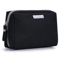 Narwey Small Makeup Bag for Women - Compact Travel Cosmetic Pouch with Compartments, Water-Resistant, Black