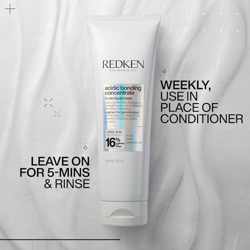 Redken Acidic Bonding Concentrate Hair Mask - 5 Minute Hydrating Treatment for Dry, Damaged Hair