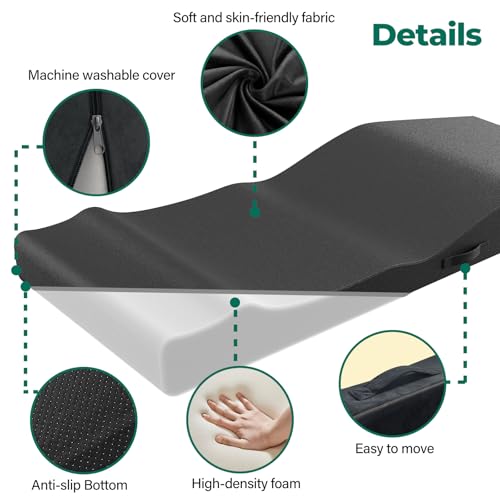 ENITYA 71" Ergonomic Lash Bed Topper with Removable Cover