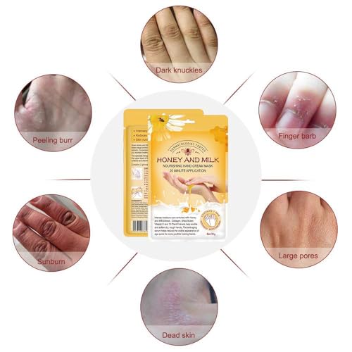 ZIXAOK Moisturizing Hand Mask Gloves for Extra Dry Hands - 5 Pairs Spa Set