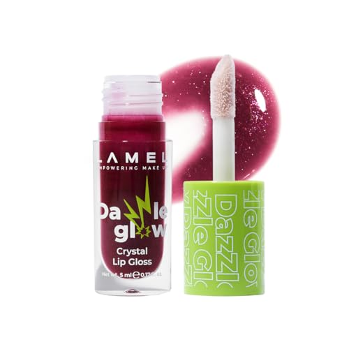 Lamel Dazzle Glow Crystal Clear Lip Gloss - Hydrating Lip Gloss - Non Sticky - Colored - Moisturizing - ¢à407 Provocative