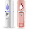 Portable Nano Facial Mist with Mirror & 20ml Water Tank - 2 Pack