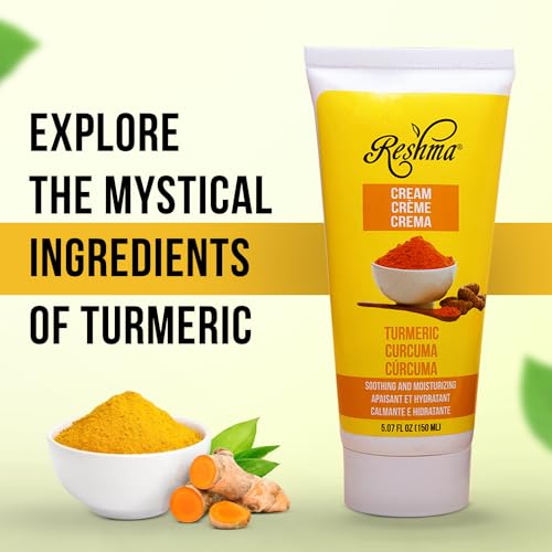 Reshma Beauty Turmeric Cream | Face & Body Cream for Normal to Dry Skin | Hydrating and Illuminating |Dye Free, Body Butter, 5.07 fl oz, (Pack of 1)