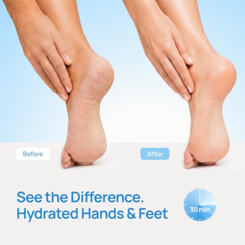 PLANTIFIQUE Hydrating Foot & Hand Mask Set – 2 Pairs for Deep Moisturizing