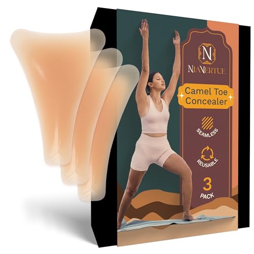Nia Vertue Seamless Camel Toe Concealer & Hider - Silicone Underwear Guard, 3 Pack