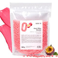 Curacoro Italian Wax Beans - 500g Hard Wax Beads for Full Body Hair Removal on Face, Body, Brazilian, Bikini, Legs, Underarms, Skin-Friendly Waxing Beads for Women & Men, Made in Italy (Passion Fruit)