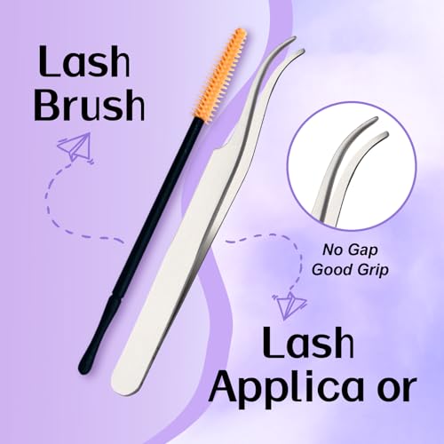 WENDY Lash Extension Kit D Curl 12-16mm Clusters with Glue