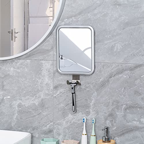 Ettori Shower Mirror Fogless for Shaving and Shower Squeegee for Glass Doors