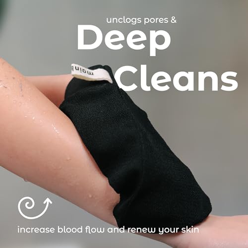 MainBasics Deep Exfoliating Gloves - Korean Body Scrub Mitts (2 Pack)