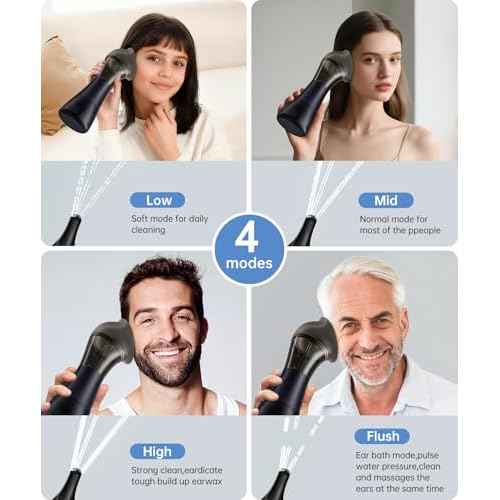 Ear Wax Removal with One-Piece Waste Tank, Ear Cleaner with Smart Temperature Sensor, Safe Silicone Edge, IPX7 & 6 Tips & 4 Modes, Christmas for Gifts for Dad Mom, Gifts for Men Women£¨Blue£©