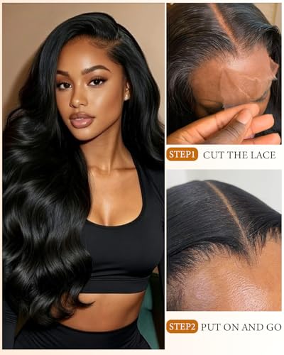 5x5 HD Lace Closure Wig - 24 Inch Body Wave Human Hair