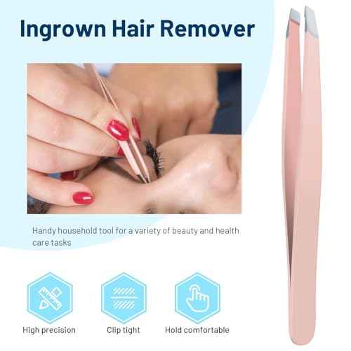 WSYUB Blackhead Remover Tweezers,Ingrown Hair Tweezers, Precision Blackhead Pimple Extractor, Cell Clips Tweezers, Tweezers for Women Facial Hair