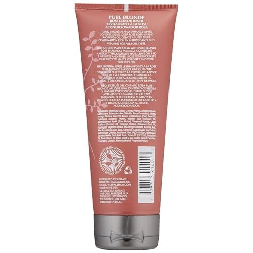 Surface Hair - Pure Blonde Rose Conditioner -Tones, Brightens & Protects Hair - 7 fl oz