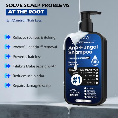 Oely Antifungal Shampoo Fresh for Seborrheic Dermatitis & Folliculitis - Root Care