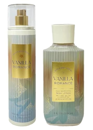 Bath & Body Works Vanilla Romance Fragrance Mist & Lotion Set - 2 Piece Gift Set