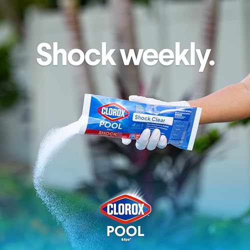 Clorox® Pool&Spa™ Shock Clear, for Crystal Clear Swimming Pool Water, Swim-ready in 15 minutes, Suitable for vinyl pools (6-Pack)