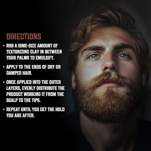 Viking Revolution Sandalwood Hair Clay for Men - Matte Finish