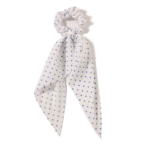 LFOUVRE Elastic Hair Scrunchies and Ribbons - Knotted Bow Hair Ties, Scarf Scrunchies Ponytail Holders for Women and Girls 3pcs
