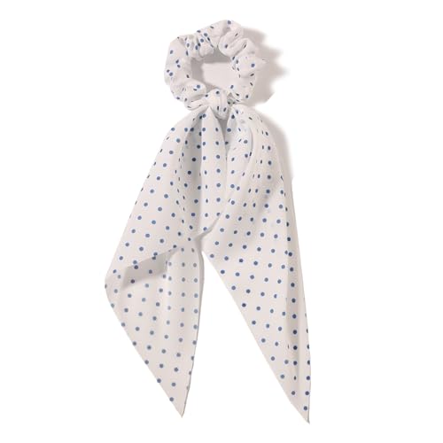 Bow Hair Scrunchies Set - 3pc Elastic Hair Ties with Scarf