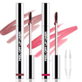 Peel Off Matte Lip Stain Gloss - 2Pc Waterproof Set with Tweezer